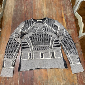 Aldomartins Black White Geometric Sweater Size 10